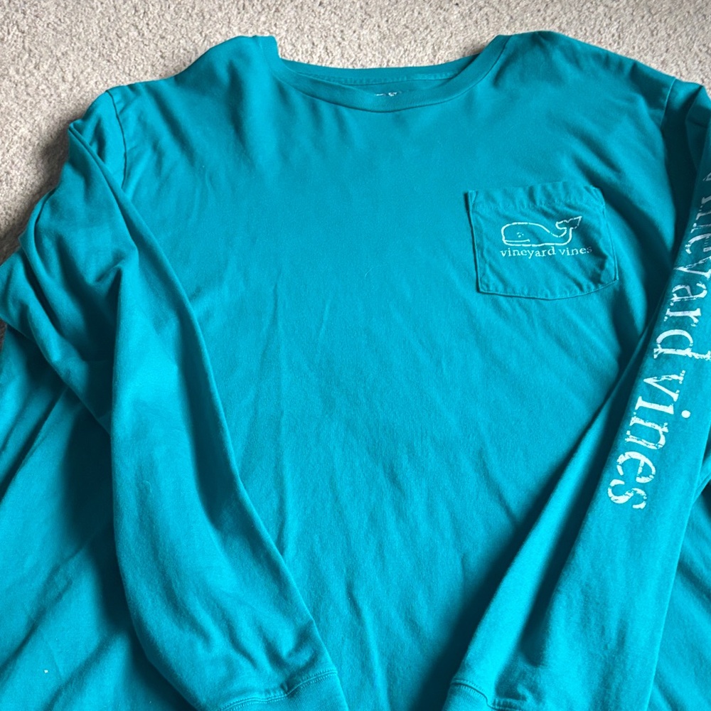Vineyard Vines Turquoise Crew Neck Shirt
